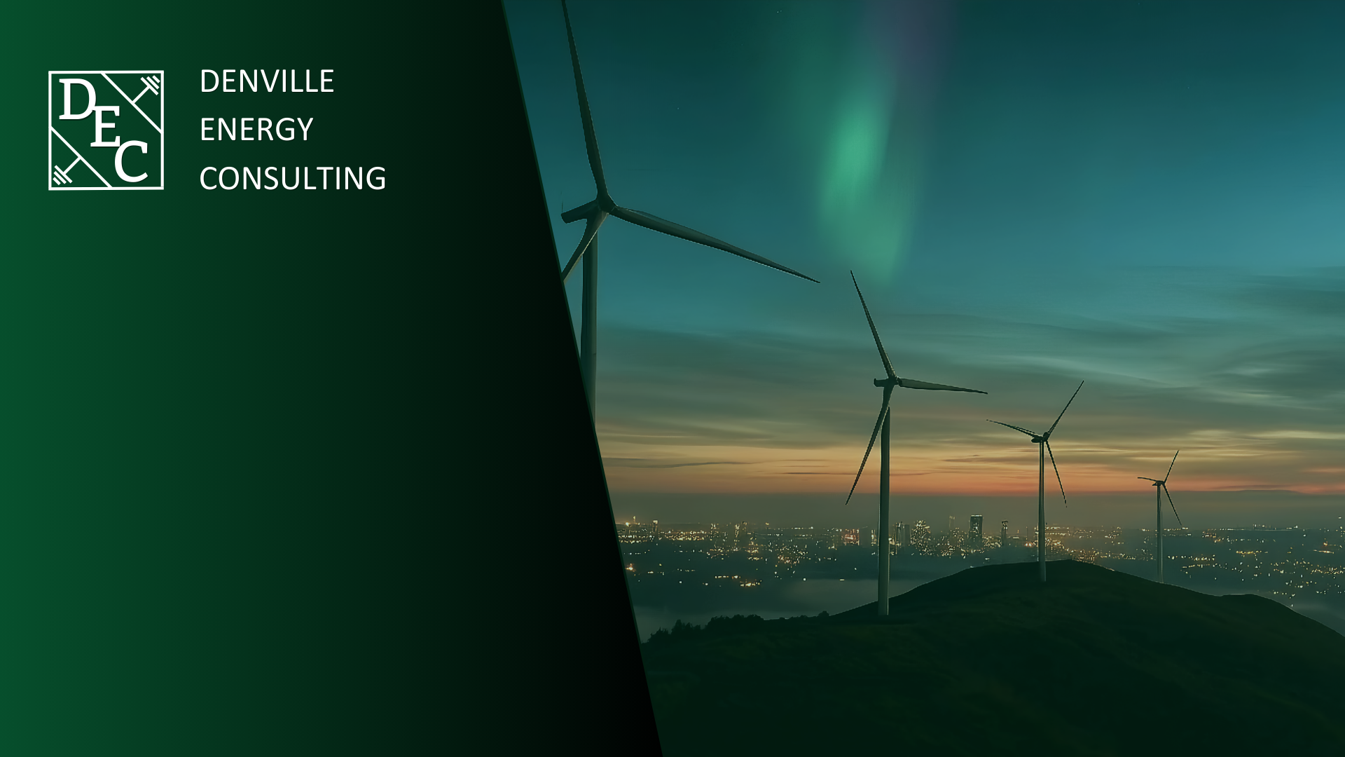 Electrical infrastructure viewed at dusk