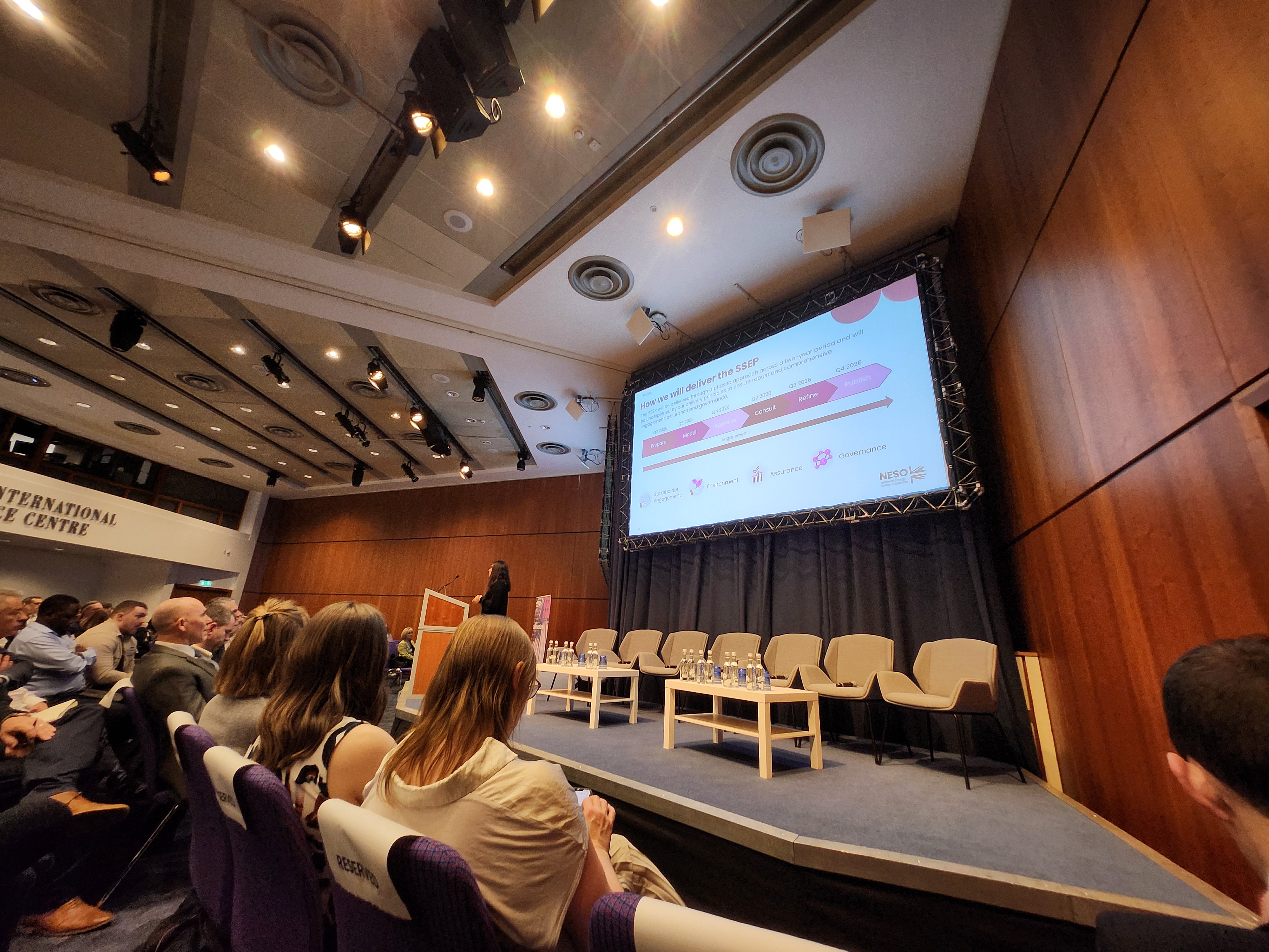 Technical presentation event with delegates